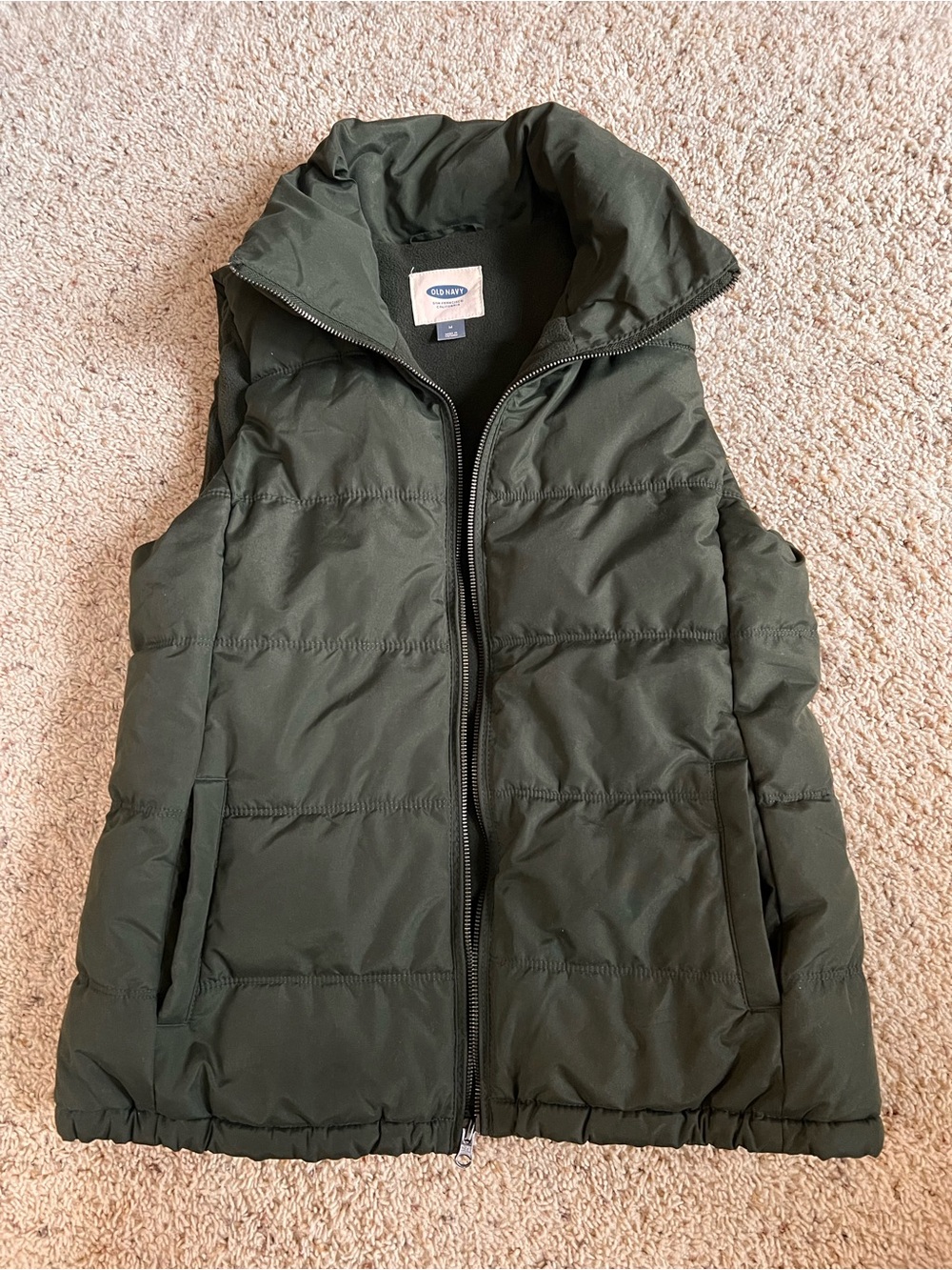 Old Navy Olive Green Puffer Vest